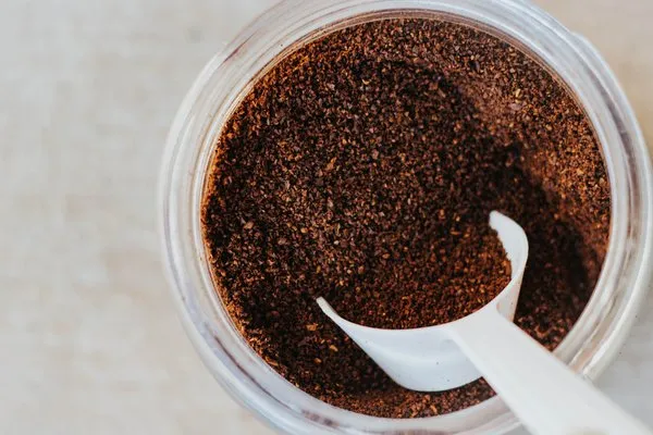 Coffee scrub in a jar