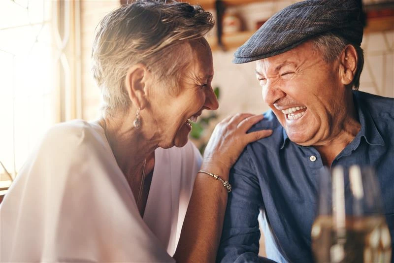 Elderly Couple Laughing