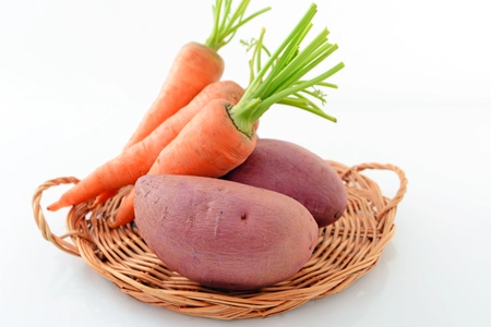 Sweet potato and carrots